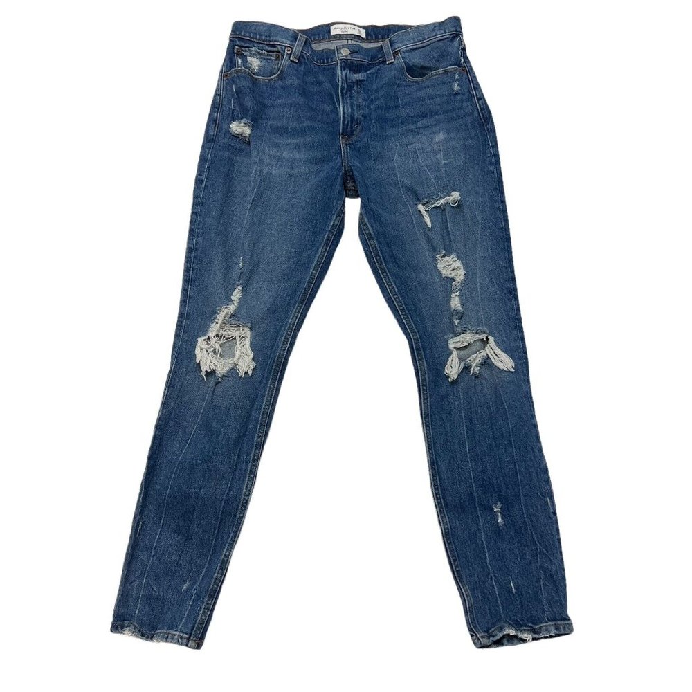 Abercrombie & Fitch The Skinny Jeans Distressed High Rise 33x29